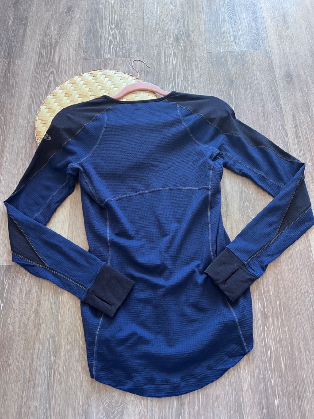Icebreaker women’s merino wool 260 zone long sleeve top navy - Picture 6 of 6
